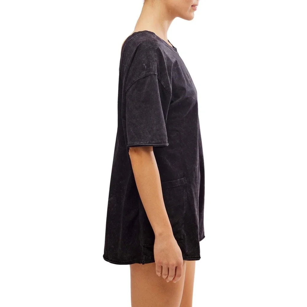 FP‎ Movement Free People Hot Shot Tee Romper Black Noir Small NWT - Picture 5 of 10